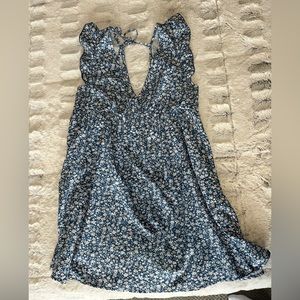 SHEIN blue and white dress; Size Medium